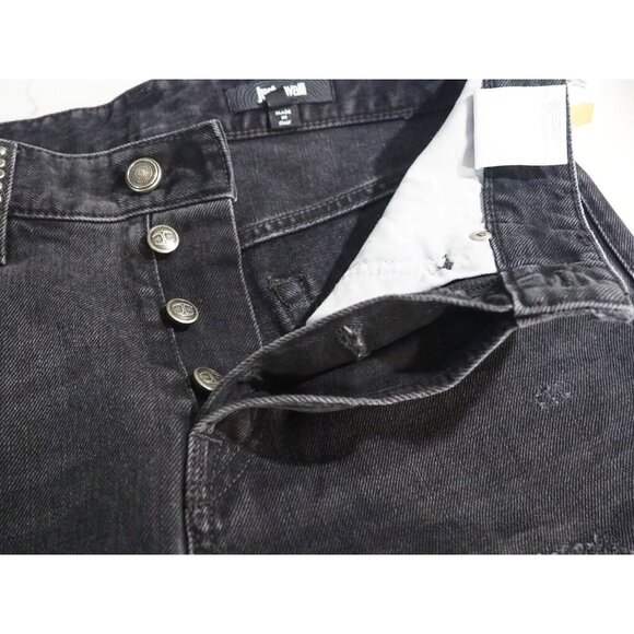 Just Cavalli Black Distressed Denim Studded Slim Leg Jeans, Size 30 - Picture 15 of 16